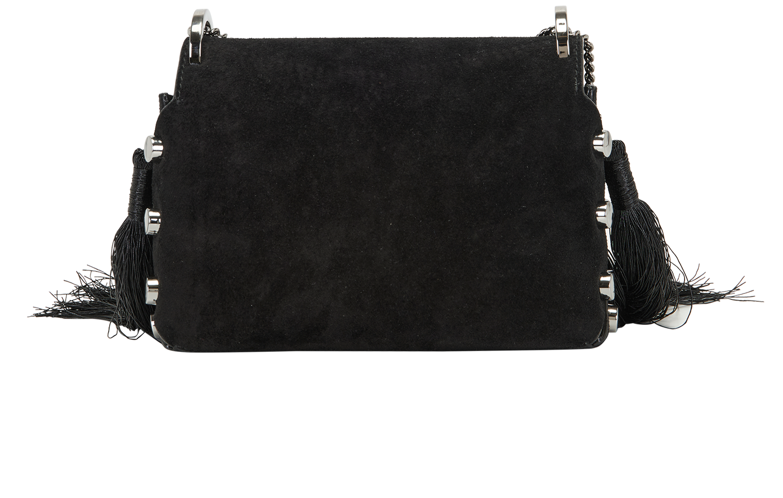 Fringed Lockett, &pound;450, Handbags, Black, Suede, Back view